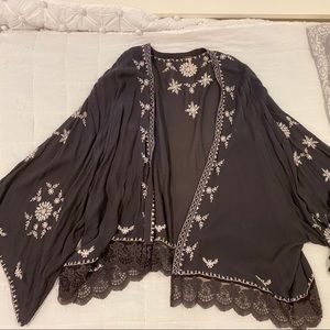 Free People Grey Kimono